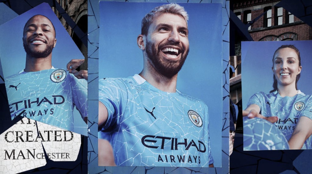 Champions Mosaics — Manchester City players in fragmented mosaic style, Created Manchester